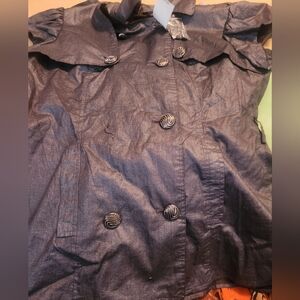 BCBGMaxAzria Navy Double-Breasted Top